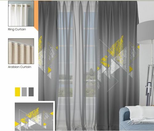 Digital Printed Curtains For Home, Hotel