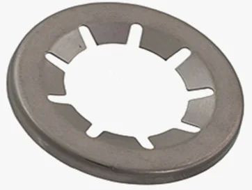 Polished Carbon Steel Push On Fix Washer, Color : Silver
