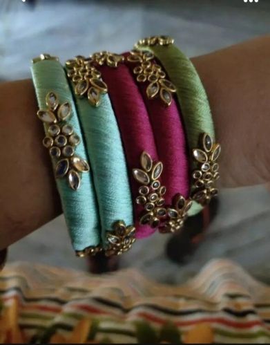 Silk bride bangles