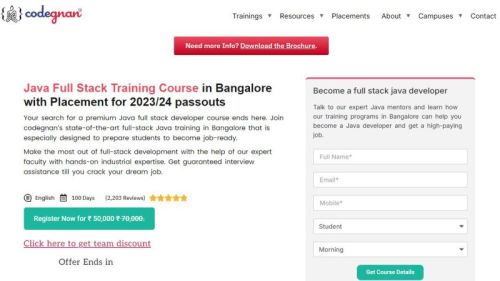 Full Stack Java Training Course