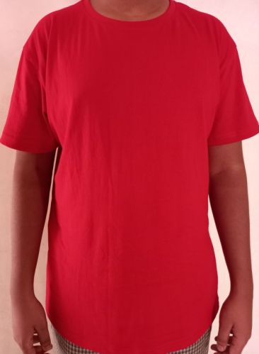 100% Cotton Plain T-shirts, Shape : Round