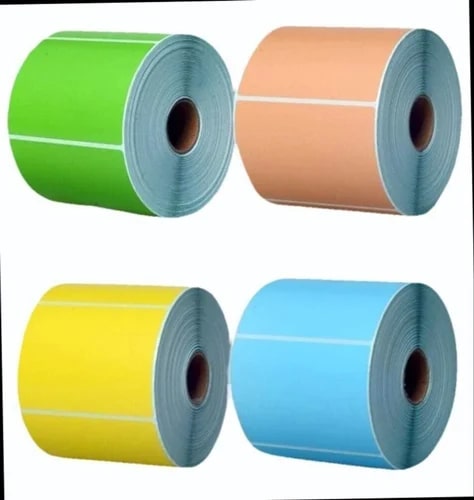 Plain Glossy Paper Colored Barcode Labels For Industrial