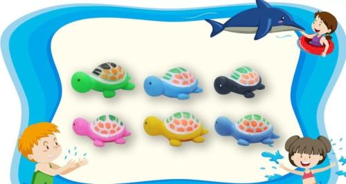 Plastic Swimming Turtle Bath Toy, Color : Multicolor