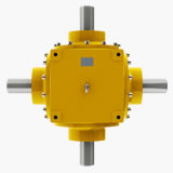 Electric Polished Mild Steel 4 Way Bevel Gearbox, Pressure : High Pressure