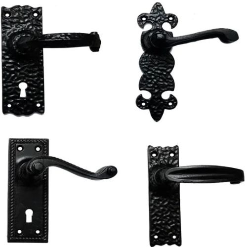 Polished Black Ironmongery Door Handles