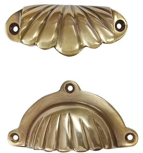 Polished Brass Drawer Pulls, Color : Golden