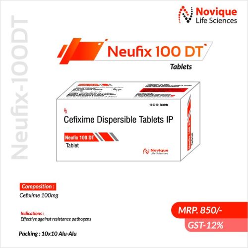 Cefixime Dispersible 100 Mg TAB For Pharmaceuticals, Clinical, Hospital