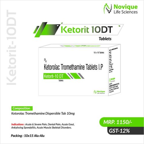 Novique Ketorolac Tromethamine Dispersible Tablet For Pharmaceutical