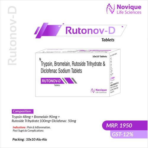 Trypsin Bromelain Rutoside Trihydrate Diclofenac Sodium Tablets