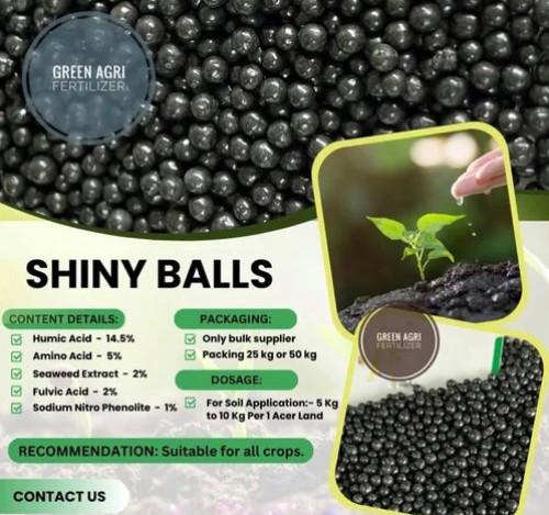 Humic Amino Acid Shiny Balls, Color : Black, Packaging Size : 50 Kg