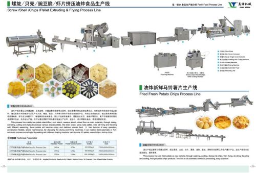 Automatic Electric Potato Chips Process Line