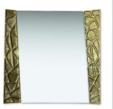Glossy Toughened Glass Abstract Chevron Wall Mirror, Edge Type : Flat Edge