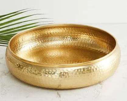 Plain Brass Hammered Bowl For Gift Purpose