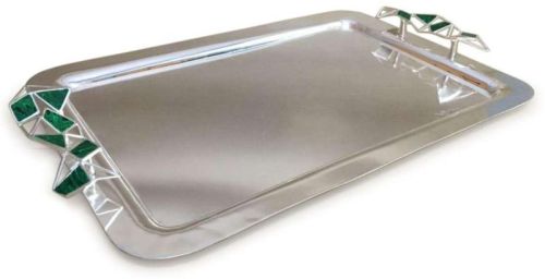 Plain Silver Plating Mountain Large Serving Tray