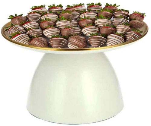 Plain Polished Steel White Cake Stand