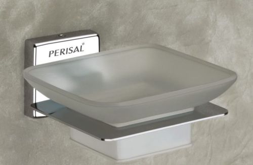 Perisal Polished Stainless Steel Rakoon Single Soap Dish For Bathroom