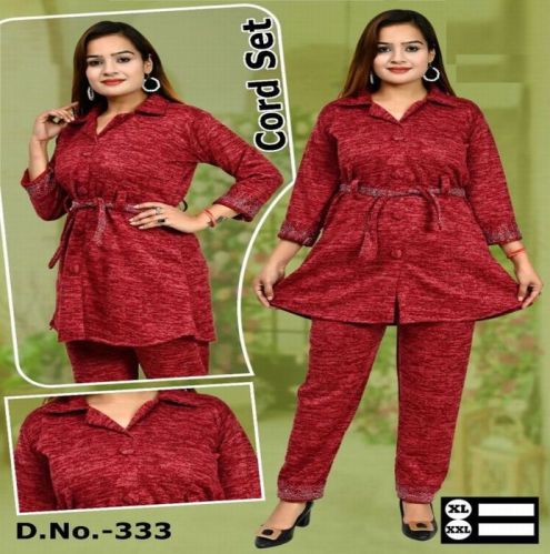 Ladies Karachi Woolen Co-Ord Set