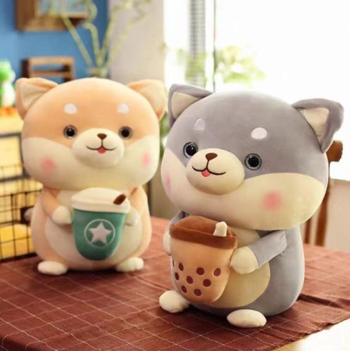 30 Cm Coffee Bear Stuffed Toy For Interior Decor, Kids Playing