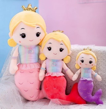 35 Cm Mermaid Stuffed Toy For Interior Decor, Kids Playing