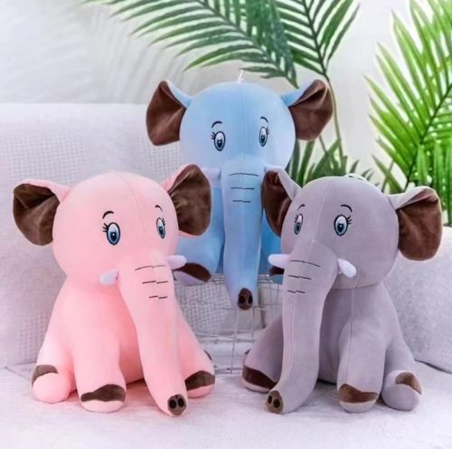 45 Cm Sitting Elephant Stuffed Toy For Interior Decor, Playing