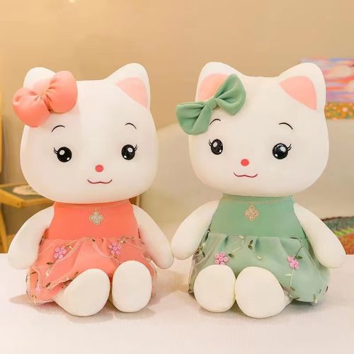 55 Cm Frock Rabbit Stuffed Toy For Interior Decor, Kids Playing