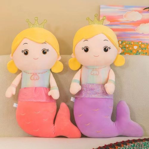 55 Cm Mermaid Stuffed Toy For Interior Decor, Kids Playing