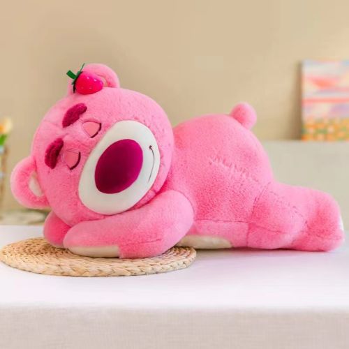 55 Cm Sleeping Bear Stuffed Toy For Interior Decor, Kids Playing