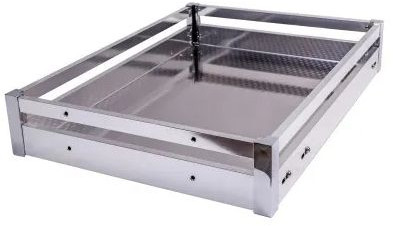 Glossy Sparkle Plain Basket, Color : Silver