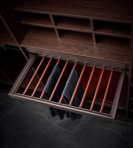 Polished Aluminium Mocha Trouser Rack For Wardrobes
