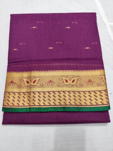 Plain / Printed Pure Cotton Handloom Saree, Speciality : Dry Cleaning, Anti-Wrinkle