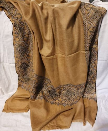 Kashmir mayfair daurdaar Pashmina Shawls, Color : beige 45x90