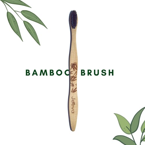 Soft Brown Eco Friendly Bamboo Toothbrush, Brand Name : Jeeva