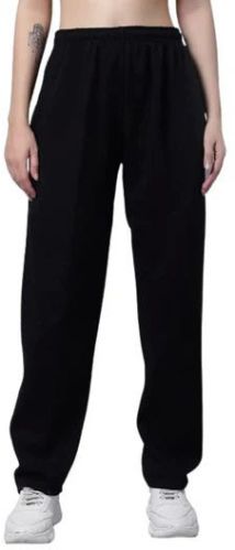 Ladies Black Regular Fit Track Pant, Age Group : Adults