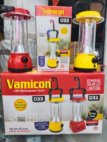 Semi Automatic Plastic LED Solar Lantern For Domestic