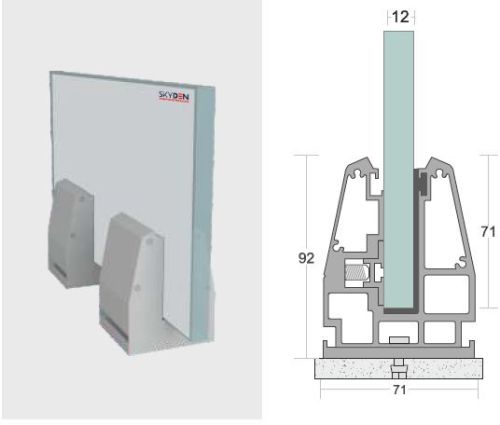 Power Coated Aluminium Alloy SD16B Bracket With Side Cap