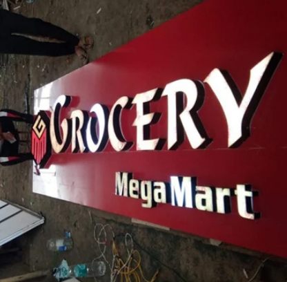 LED Signboard Iron Alphabetical Glow Sign Board Customized