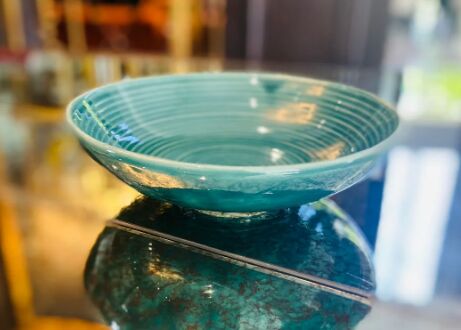 Ceramic Green Dessert Serving Bowl