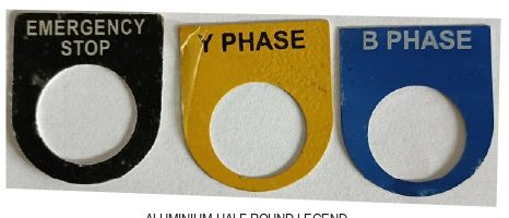 Aluminium Half Round Legend Plate, Technics : Machine Made