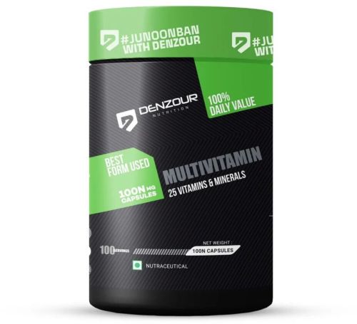Denzour Multivitamin - 100 Capsules, Packaging Type : Bottles