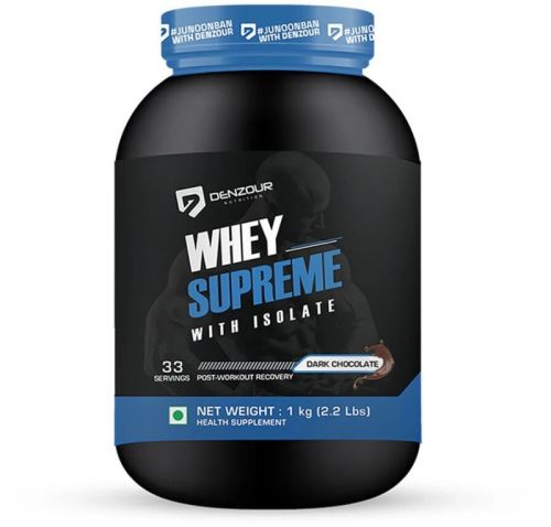 Denzour Whey Supreme Isolate Supplement, Packaging Type : Plastic Jar