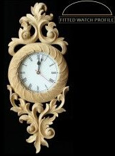Asia Carvings Acanthus Scrolls Wall Clock