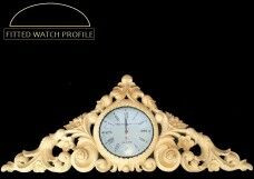 Asia Carvings Flowering Wall Clock