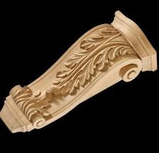 Asia Carvings French Acanthus Corbel, Surface Treatment : Paint Coated