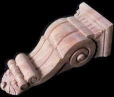 Asia Carvings Gypsum Plain Ribbon Corbel, Surface Treatment : Paint Coated