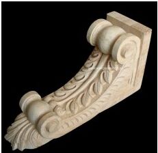 Asia Carvings Scrolled Acanthus Corbels