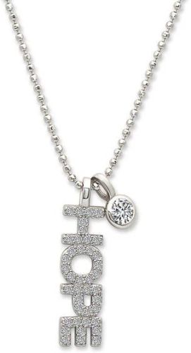 Silver Crystal Hope Necklace