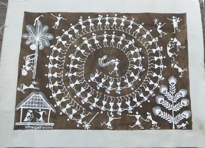 Fine Tarpa Dance Painting For Wall Decoration, Home Decoration