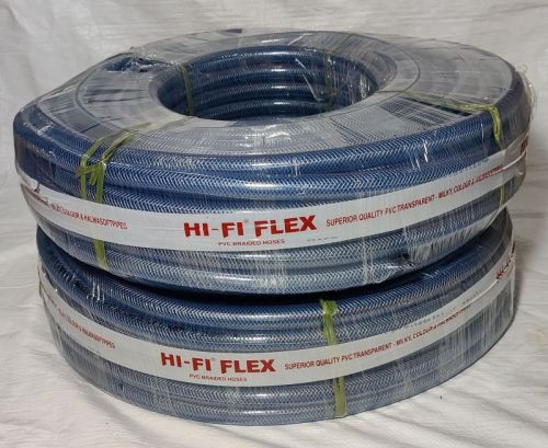 PVC Hi-Fi White Braided Hose, Length : 30, 50, 100 Meter