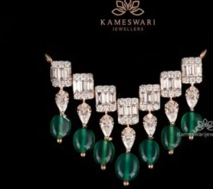 Diamond Emeralds Beads Pendant