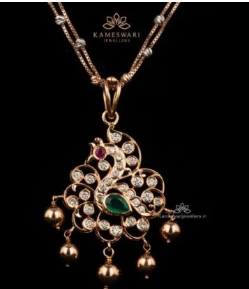 Majestic Peacock Diamond Pendant